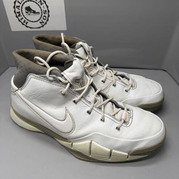 Nike Zoom Kobe 1 Basketball Sneakers 313143-111 White Shark Preowned Men Sz 11.5 main image 6